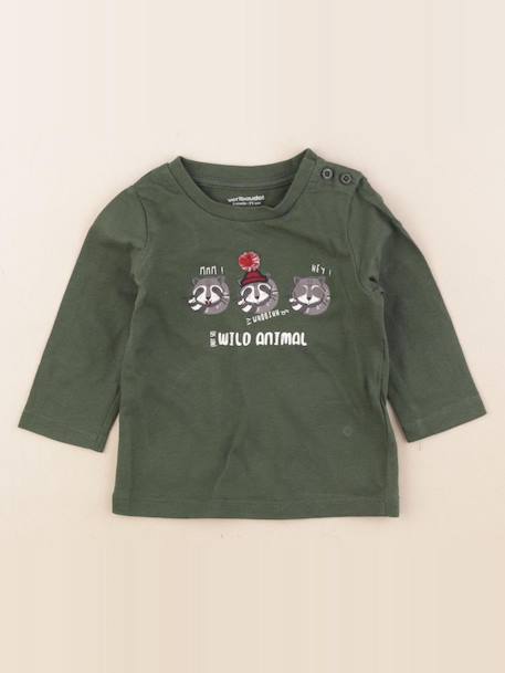 Tee-shirt - 9 mois Vert 1 - vertbaudet enfant 