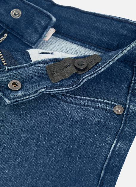 Pantalon garçon denim élastique Bleu 3 - vertbaudet enfant 