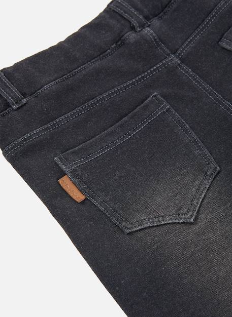 Pantalon fille denim molleton Noir 4 - vertbaudet enfant 