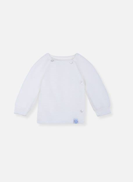 Brassière bébé boutonnage côté Blanc+Bleu layette+Bleu tradewinds+Coquelicot+Gris+Marine+Moka+Pétunia+Rose layette+Rose misty 2 - vertbaudet enfant 