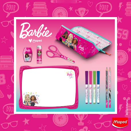 Set de papeterie barbie Rose 2 - vertbaudet enfant 