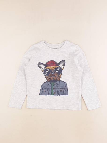 Tee-shirt - 5 ans Gris 1 - vertbaudet enfant 