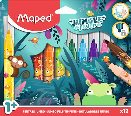 Fille-Accessoires-Fourniture scolaire-Feutres de coloriage jungle fever