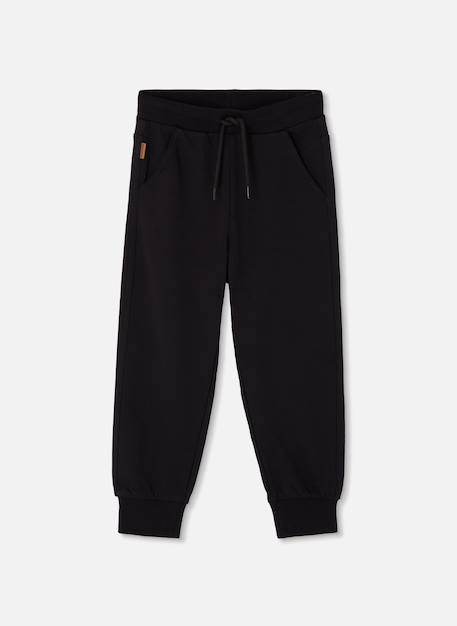 Pantalon garçon en molleton Noir 1 - vertbaudet enfant 