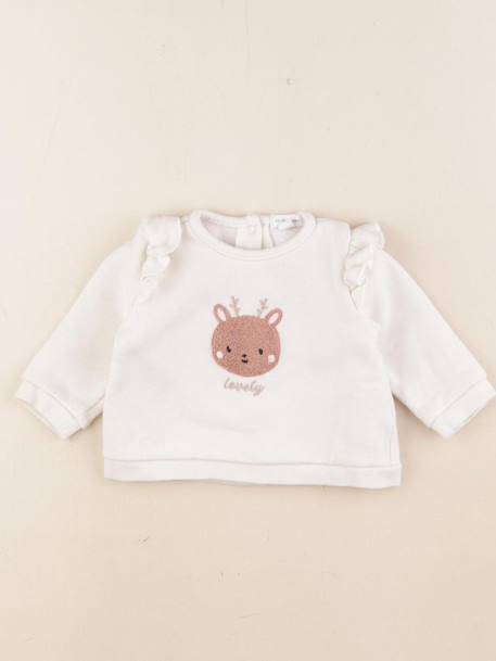 Sweat - 3 mois Blanc 1 - vertbaudet enfant 