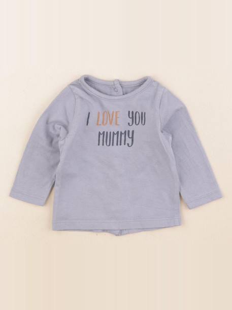 Tee-shirt - 3 mois Bleu 1 - vertbaudet enfant 
