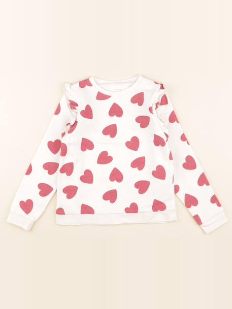 Sweat - 8 ans Blanc, rouge 1 - vertbaudet enfant 
