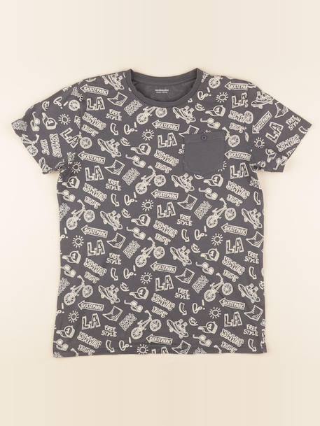 Tee-shirt - 14 ans Blanc, gris 1 - vertbaudet enfant 