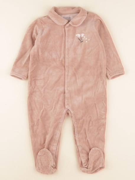 Pyjama velours - 18 mois Marron 1 - vertbaudet enfant 