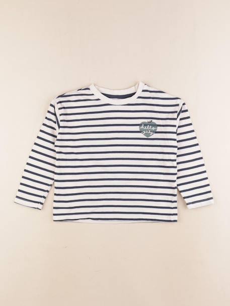 Tee-shirt - 5 ans Blanc, bleu 1 - vertbaudet enfant 