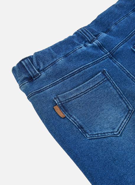 Pantalon fille denim molleton Bleu 4 - vertbaudet enfant 
