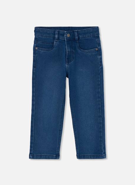 Pantalon garçon denim élastique Bleu 1 - vertbaudet enfant 