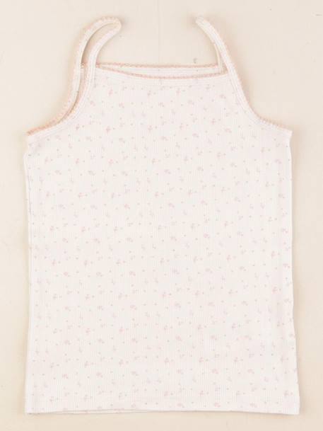Maillot de corps - 5 ans Blanc, rose 1 - vertbaudet enfant 