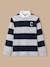 Polo rugby rayé garçon Bordeaux+Gris chine+Vert pin 5 - vertbaudet enfant 