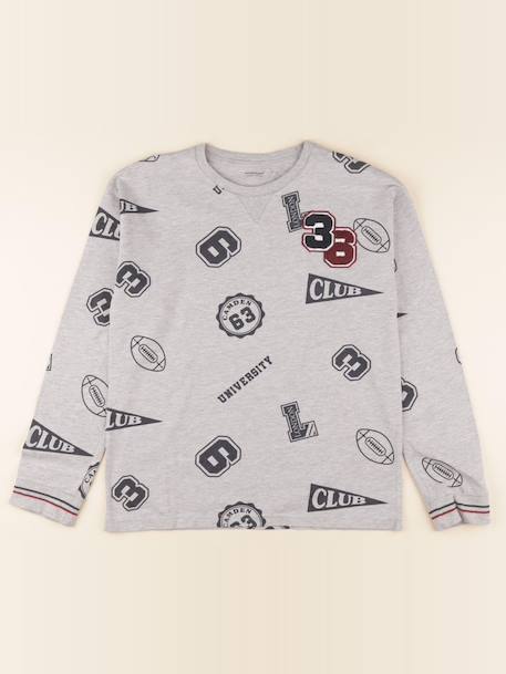 Tee-shirt - 14 ans Gris 1 - vertbaudet enfant 