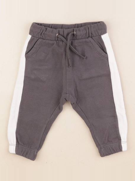 Jogging doublé - 9 mois Blanc, gris 1 - vertbaudet enfant 
