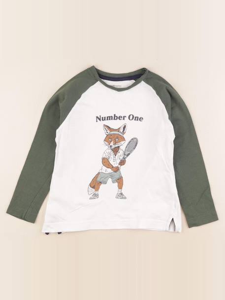 Tee-shirt - 5 ans Blanc, vert 1 - vertbaudet enfant 