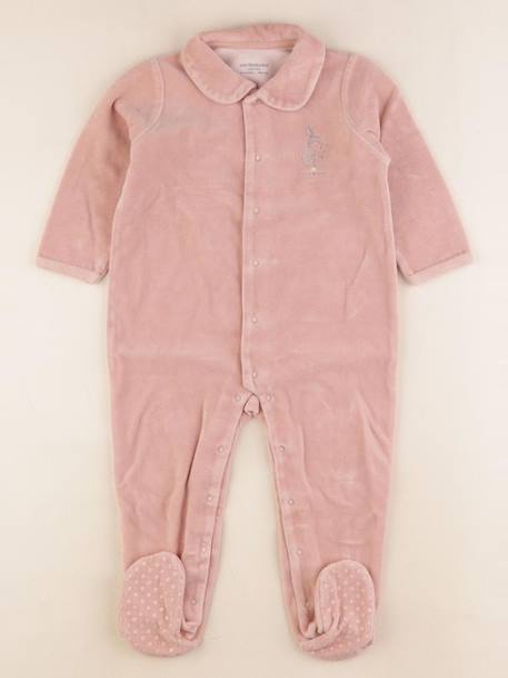 Pyjama velours - 24 mois Marron 1 - vertbaudet enfant 