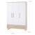Ensemble chambre bébé 'noah' trio avec lit cabane 70 x 140 Blanc - chêne tristan 5 - vertbaudet enfant 