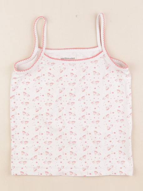Maillot de corps - 4 ans Blanc, rose 1 - vertbaudet enfant 