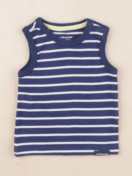 Débardeur - 3 mois Blanc, bleu 1 - vertbaudet enfant 
