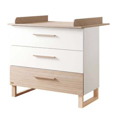 Commode à langer 'Noah' avec tiroirs – convertible Blanc - Chêne Tristan 1 - vertbaudet enfant 