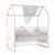 Lit cabane ‘Noah’ 70 x 140 cm – évolutif Blanc - Chêne Tristan 1 - vertbaudet enfant 