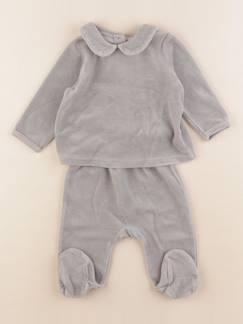 Seconde main-Fille-Pyjama, surpyjama, dors-bien-Pyjama velours - 6 mois