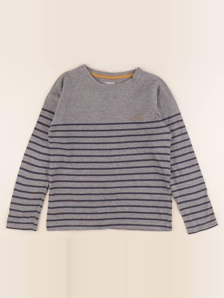 Tee-shirt - 10 ans Gris 1 - vertbaudet enfant 
