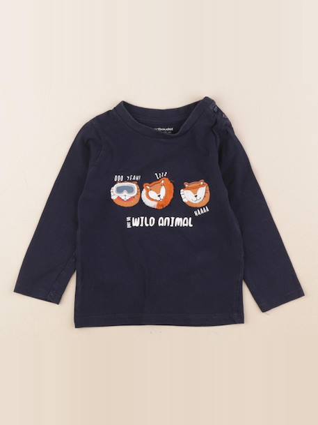 Tee-shirt - 18 mois Bleu 1 - vertbaudet enfant 