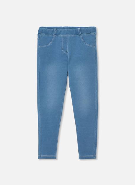 Pantalon fille denim Bleu 1 - vertbaudet enfant 