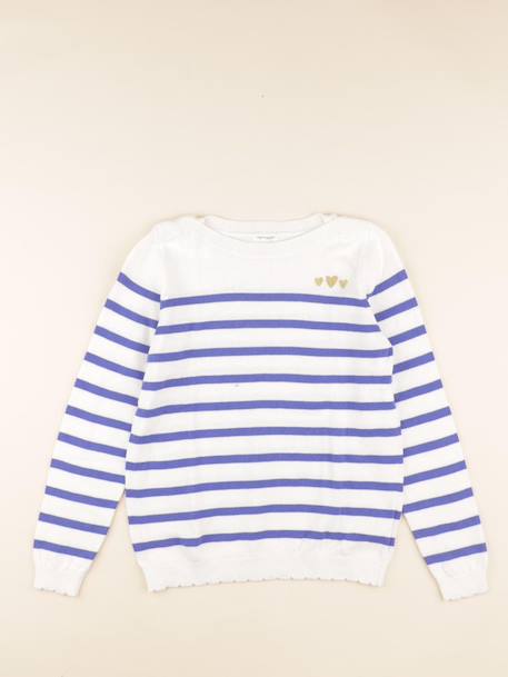 Pull - 12 ans Blanc, bleu 1 - vertbaudet enfant 