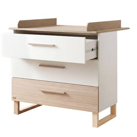 Commode à langer 'Noah' avec tiroirs – convertible Blanc - Chêne Tristan 3 - vertbaudet enfant 