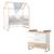 Ensemble chambre bébé 'Noah' duo - Lit cabane 70 x 140 cm + Commode à langer Blanc - chêne tristan 2 - vertbaudet enfant 