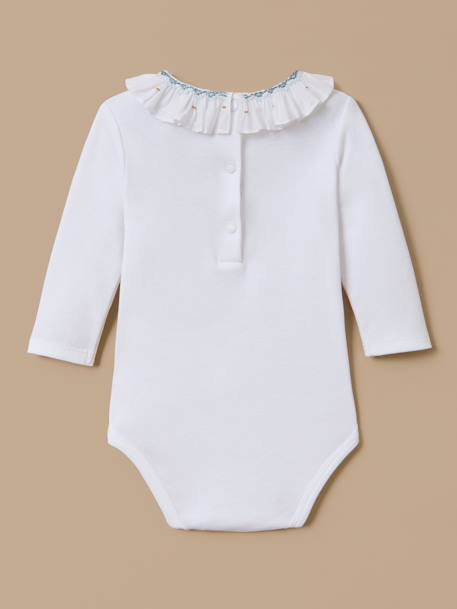 Body col smocké bébé Blanc casse 2 - vertbaudet enfant 