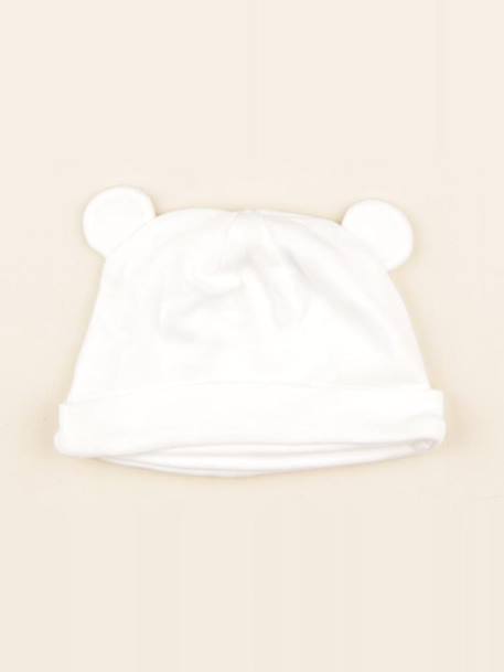 Bonnet de naissance - 3 mois Blanc 1 - vertbaudet enfant 