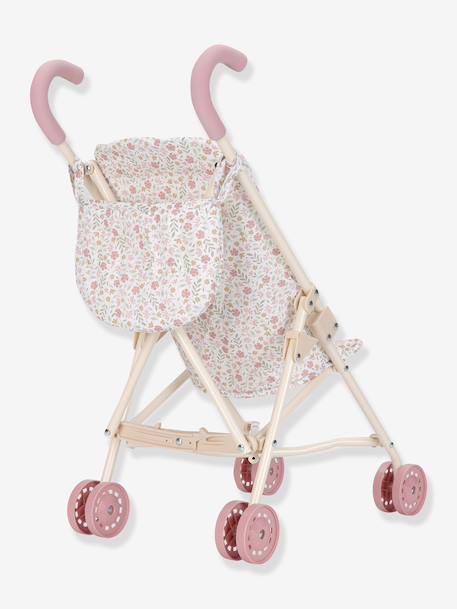 Poussette pour poupée fleurie écru 4 - vertbaudet enfant 