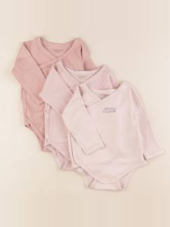 Lot de 3 bodies en coton velours - 9 mois  - vertbaudet enfant