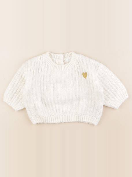 Pull - 6 mois Blanc 1 - vertbaudet enfant 