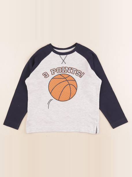 Tee-shirt - 5 ans Bleu, gris 1 - vertbaudet enfant 
