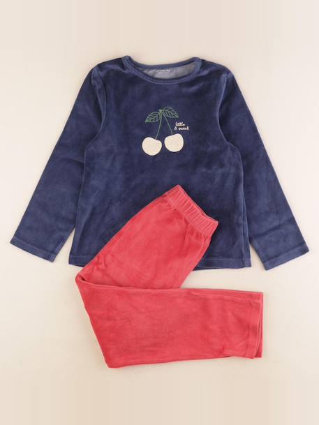 Pyjama velours - 8 ans Bleu, rouge 1 - vertbaudet enfant 