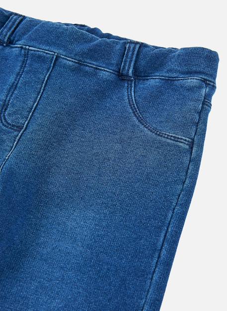 Pantalon fille denim molleton Bleu 3 - vertbaudet enfant 