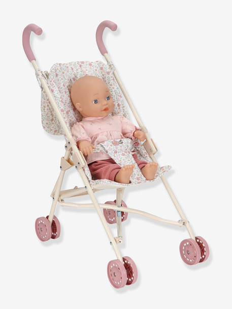 Poussette pour poupée fleurie écru 2 - vertbaudet enfant 