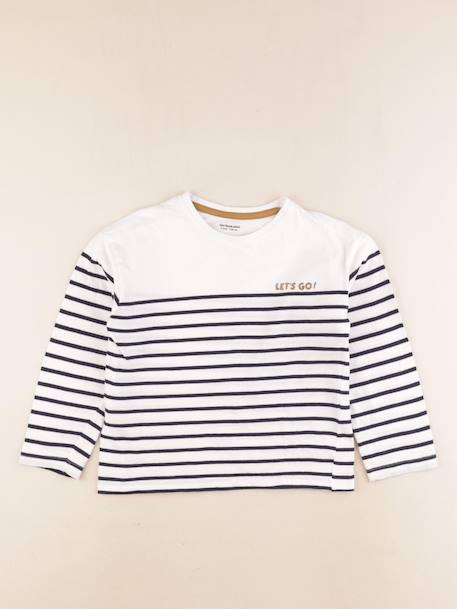Tee-shirt - 8 ans Blanc, bleu 1 - vertbaudet enfant 