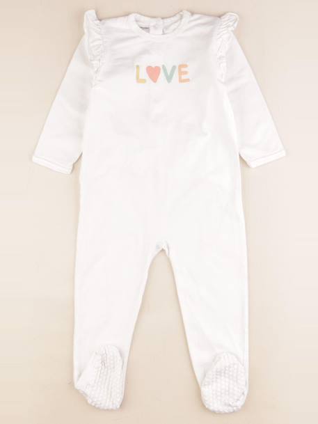 Pyjama coton - 24 mois Blanc 1 - vertbaudet enfant 