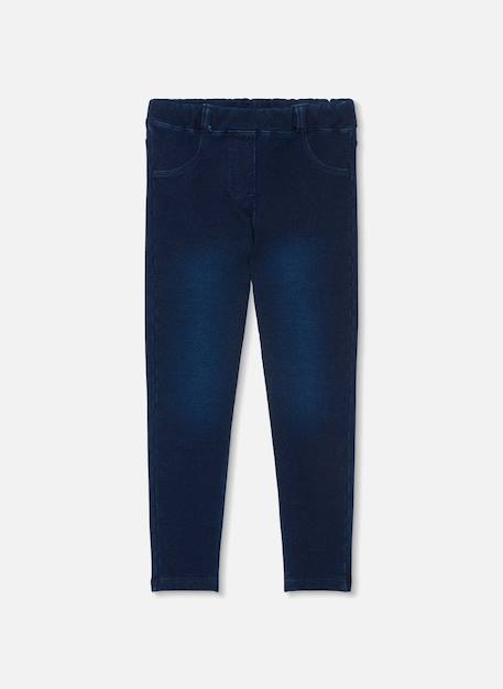 Jogger fille en molleton Bleu 1 - vertbaudet enfant 