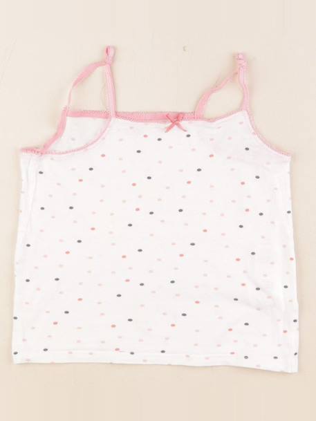 Maillot de corps - 5 ans Blanc, rose 1 - vertbaudet enfant 