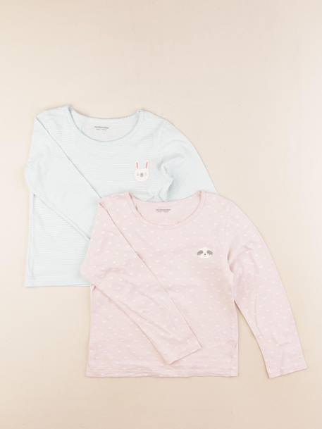Lot de 2 maillots de corps - 6 ans Rose, vert 1 - vertbaudet enfant 