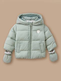 Bébé-Manteau, combipilote, nid d'ange-Doudoune unie doublée sherpa bébé