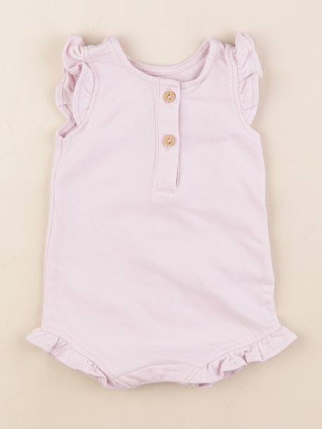 Combinaison coton - 1 mois Violet 1 - vertbaudet enfant 